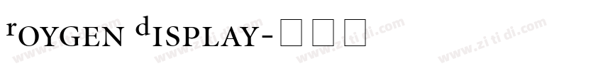 Roygen Display字体转换